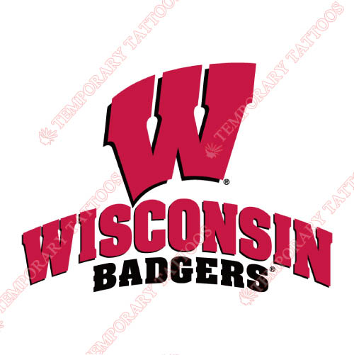 Wisconsin Badgers Customize Temporary Tattoos Stickers NO.7029